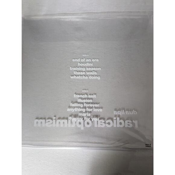 Dua Lipa Vinyl Hand Signed Insert Radical Optimism New Autograph Blue And White - Picture 5 of 11